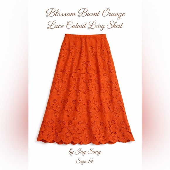 j song Dresses & Skirts - 𝓑𝓵𝓸𝓼𝓼𝓸𝓶 𝓞𝓻𝓪𝓷𝓰𝓮 𝓛𝓪𝓬𝓮 𝓒𝓾𝓽𝓸𝓾𝓽 𝓜𝓲𝓭𝓲 𝓢𝓴𝓲𝓻𝓽 🧚✨